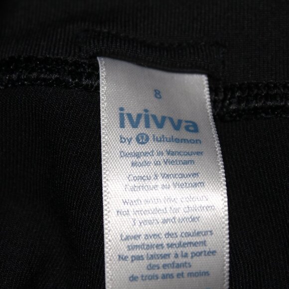 Black Ivivva Leggings Size 8 - Picture 2 of 3